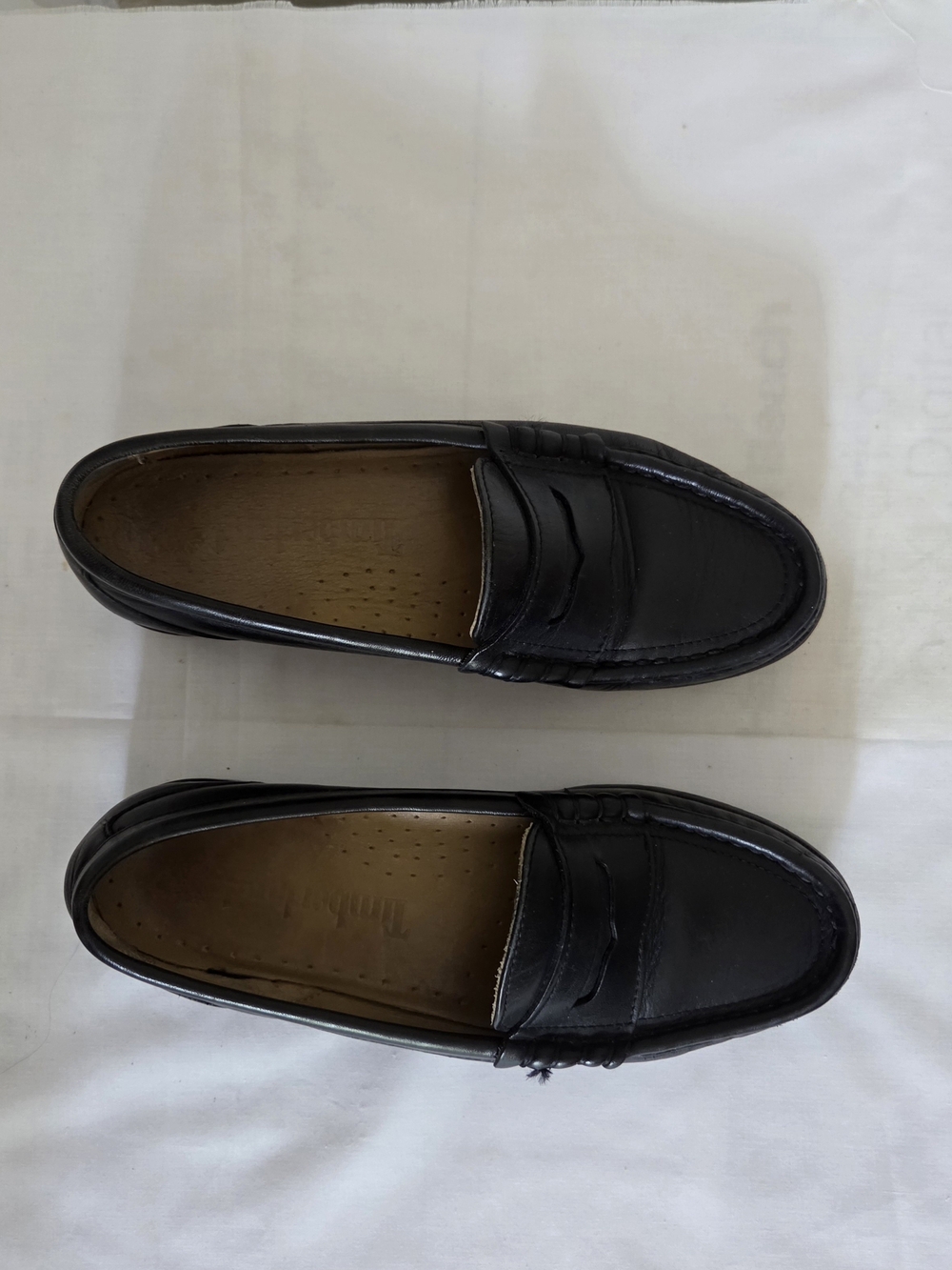 Classic Black Leather Penny Loafers - Women